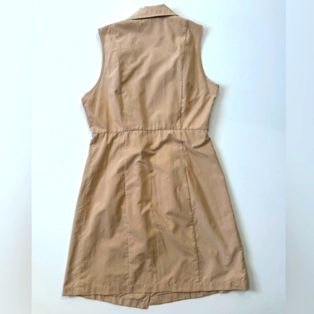 Love Tree Double Breasted Two Button Trench Vest Size Medium NWOT - Picture 4 of 8